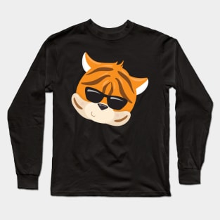 Cool Tiger Face Long Sleeve T-Shirt